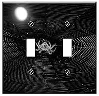Vista 1 de Switch Plate Double Toggle - Web Weaver Insect Spider Night Quindio