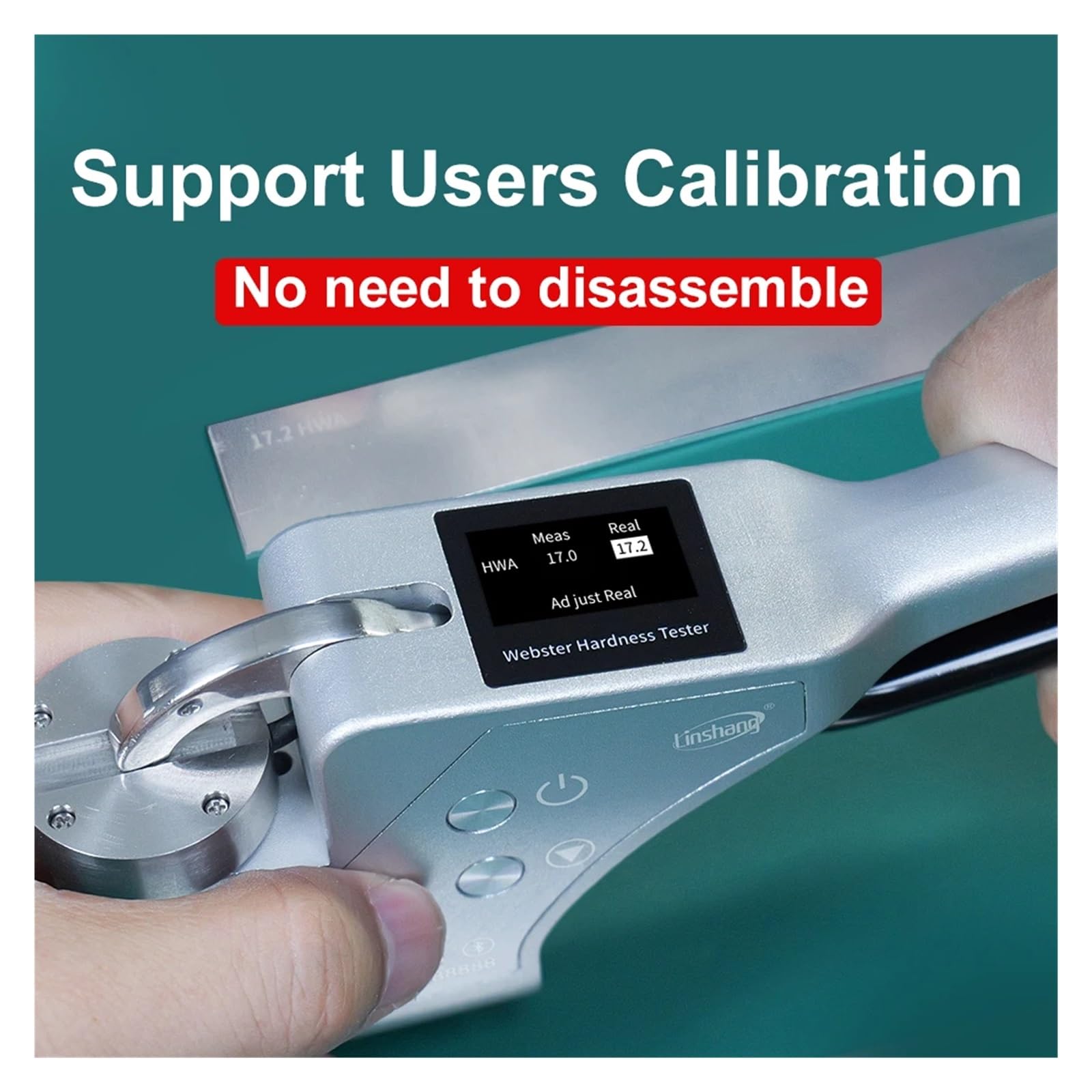 Probador De Dureza Portátil For Aluminio, Dispositivo De Medición De Dureza con Pantalla Digital De Alta Precisión For Aleación De Aluminio LS255