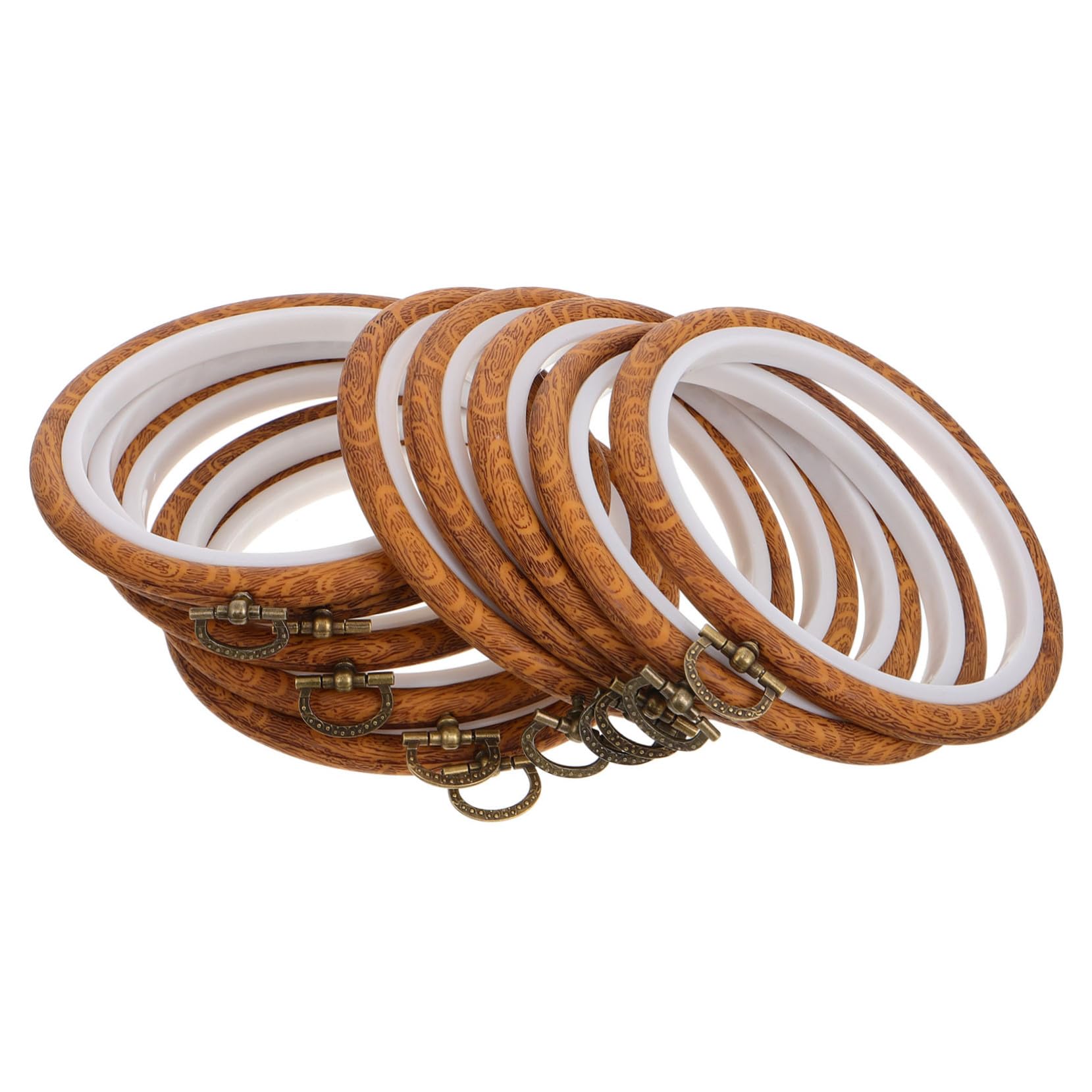 Homoyoyo Aro de Bordado para Aficionados al Bordado, 10 Piezas, Circular