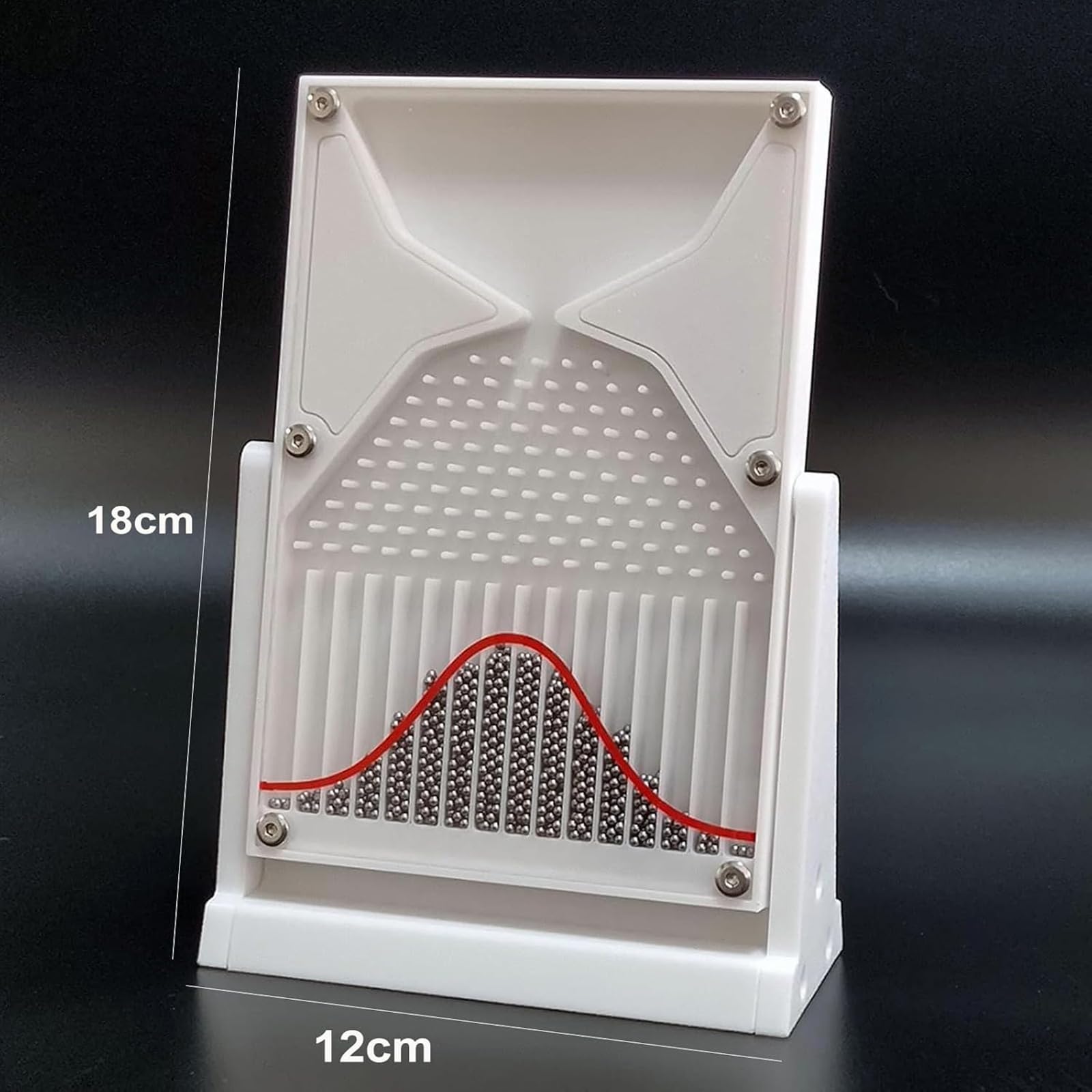 Tablero De Galton De Acrílico 12x18 Cm | Herramienta Didáctica De Probabilidad Y Estadística | Demostración De Distribución Normal