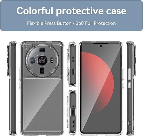Miniatura 2 de Funda protectora transparente compatible con Xiaomi 12S Ultra, protección de grado militar delgada de cuerpo completo, resistente, a prueba de