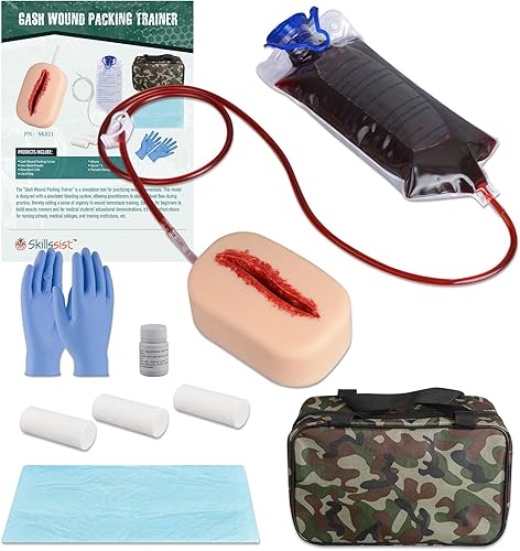 Miniatura 1 de Kit de entrenamiento de tareas de embalaje de heridas de laceración para control de sangrado para educación médica, práctica de emergencia de