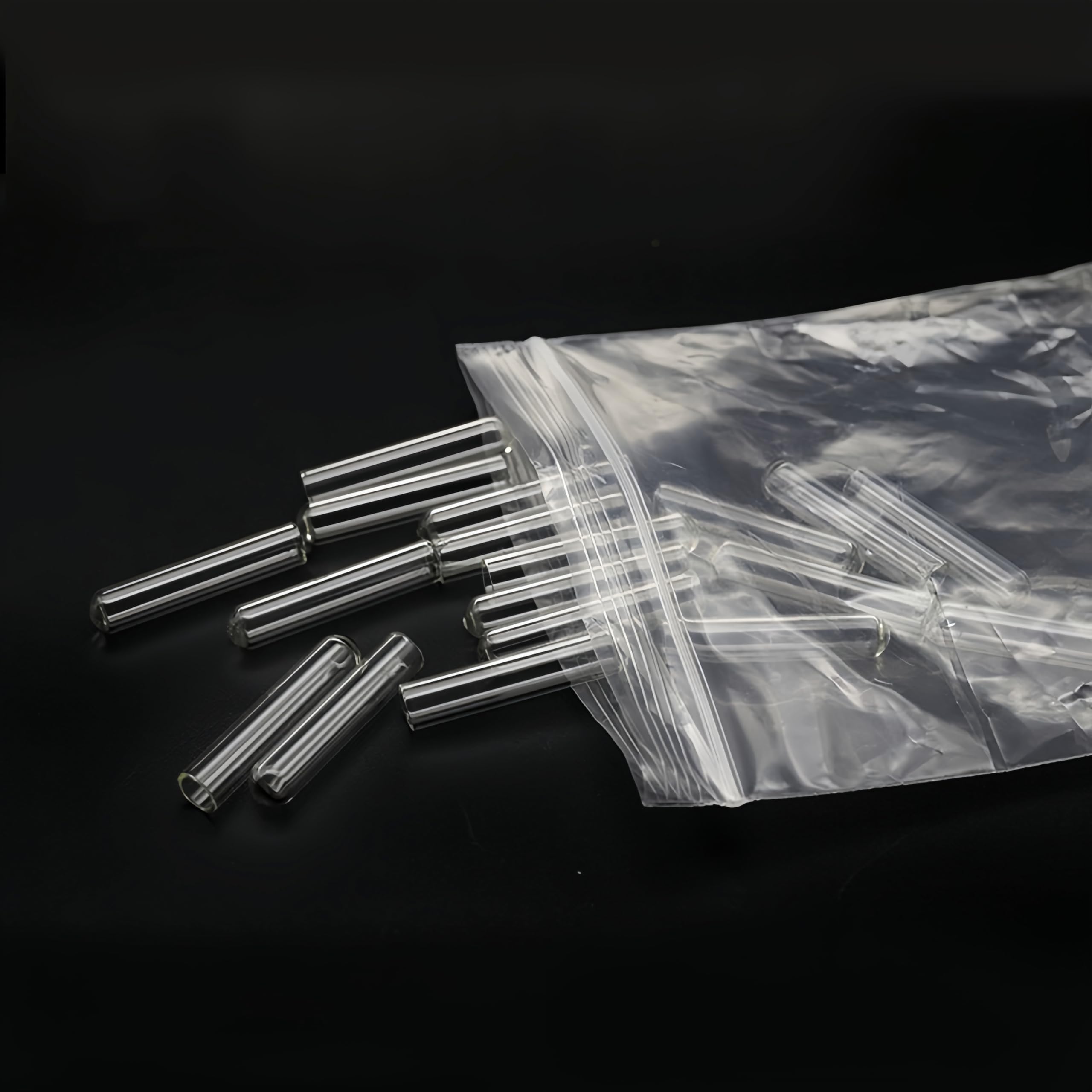Tubo de fermentación invertido de vidrio de borosilicato, tubos de ensayo pequeños de 6 x 30 mm para análisis químico microbiano, suministros de laboratorio duraderos (juego de 6)
