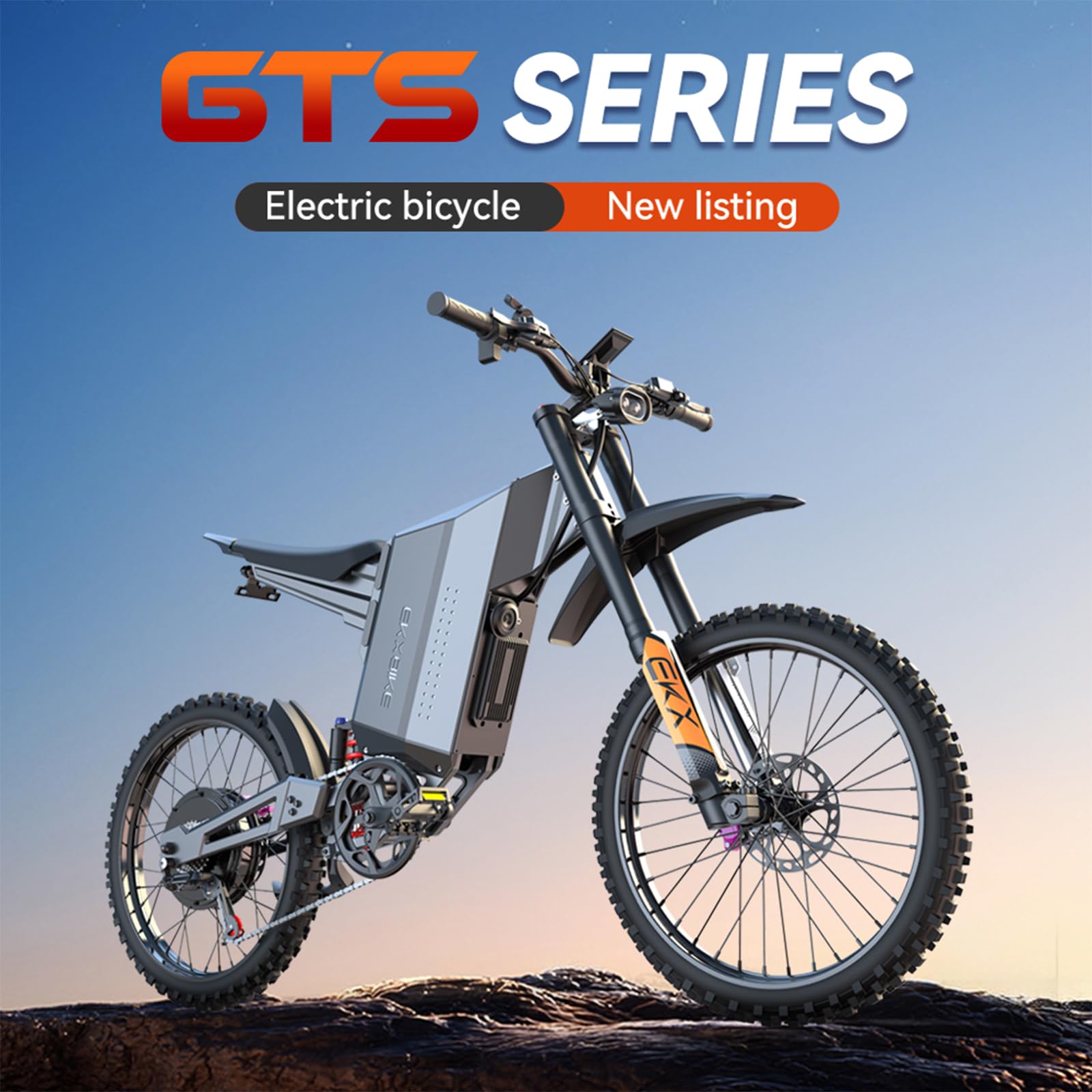 GTS X22 Bici Elettrica Adulti, Mountain Bike Elettrica Fuoristrada con Batteria Rimovibile 72V 30Ah, Lunga Autonomia, Coppia Elevata, Sospensioni Complete, Freni Idraulici, Display LCD, Pneumatici 19"