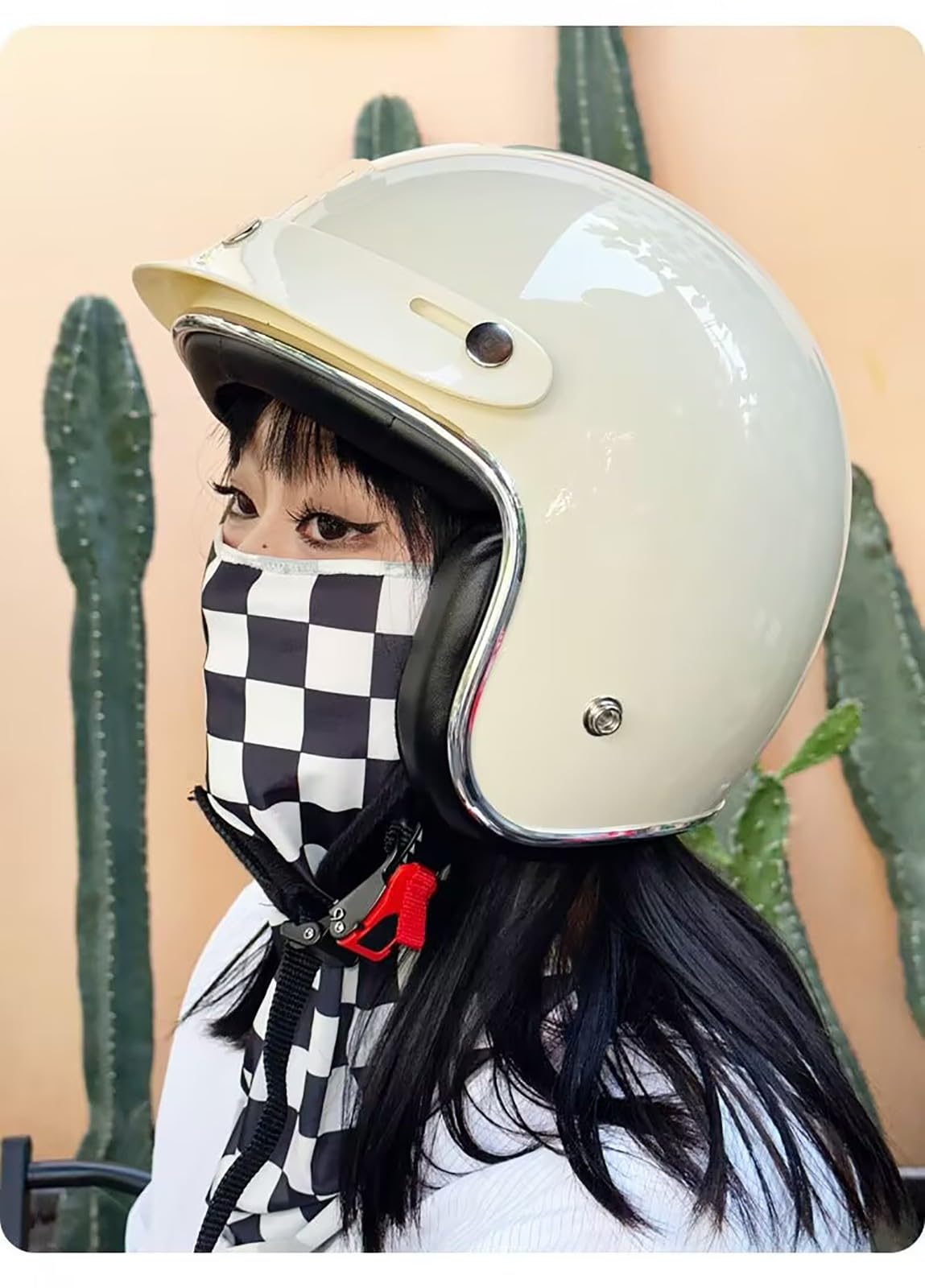 Kask motocyklowy dla dorosłych mężczyzn i kobiet, homologacja ECE 22.06, kask motocyklowy w stylu niemieckim dla krążowników i motorowerów, kask 3/4 na wszystkie pory roku