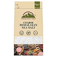 Vista 1 de Himalayan Chef Sal marina, granos gruesos, bolsa resellable de 48 onzas – Sal totalmente natural y cosechada a mano sin refinar, sin gluten, sal