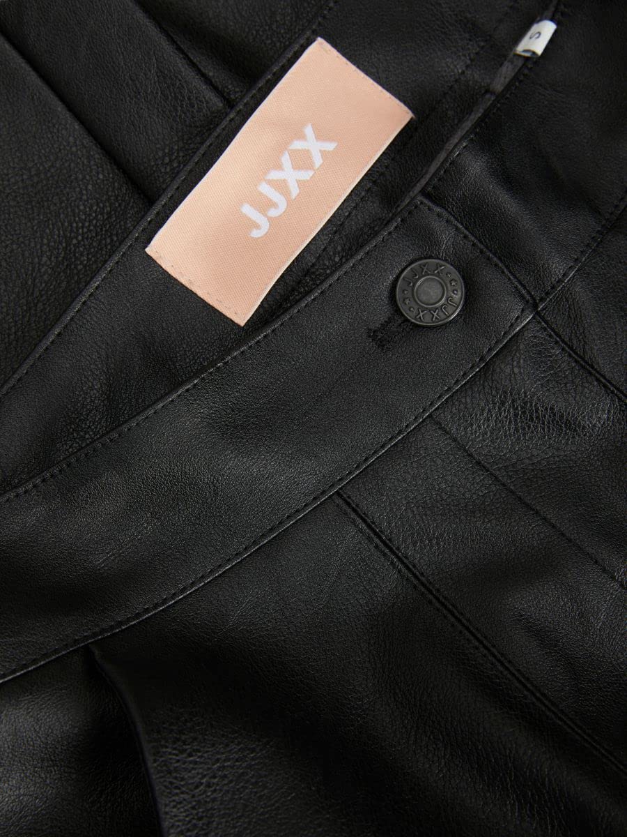 JJXX Damen Hose Jxstella Slim Hw Faux Leather Pant Sn