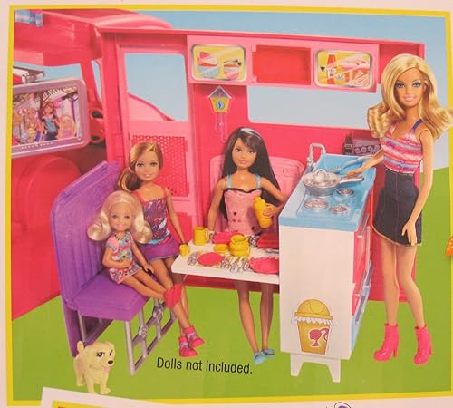 Miniatura 3 de Barbie HERMANAS GO CAMPING CAMPER w Pop Up 2nd Story & 2 Hamacas, spa, perro y más! (2010 w SHIPPER BOX)