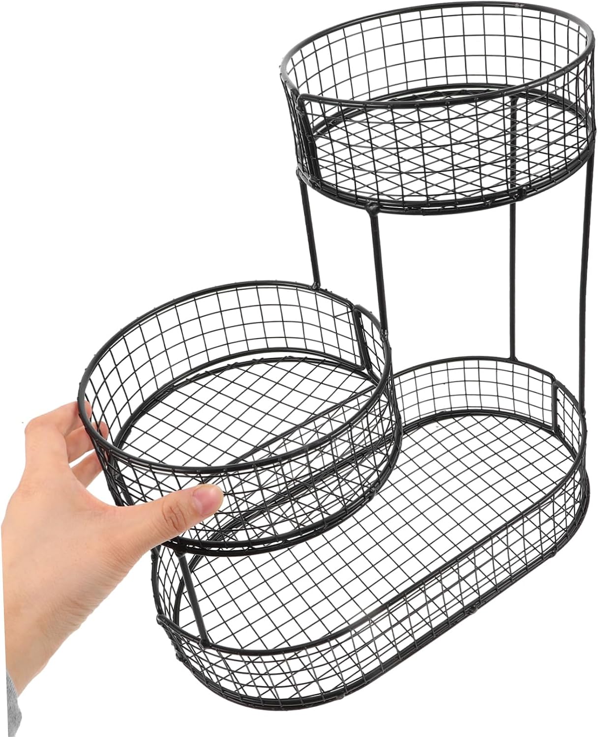 Iron Tiered Fruit and Vegetable Storage Rack for Kitchen Counter image 4