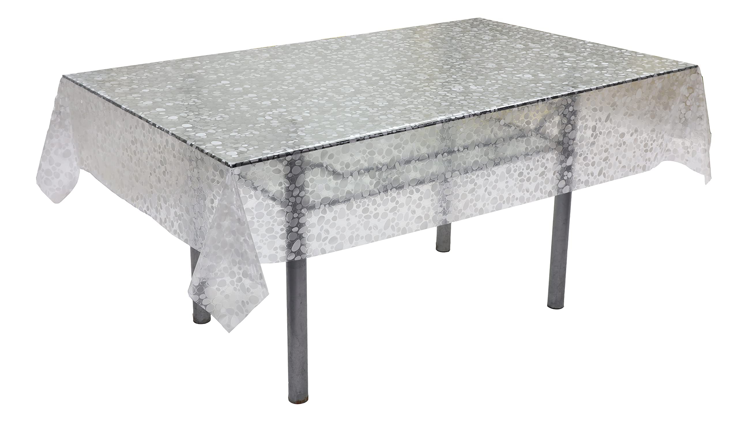 Tovaglia Rotonda Trasparente In PVC 137 Cm - Resistente Al Calore, Antiscivolo, Per Tavoli Da Pranzo E Decorazione
