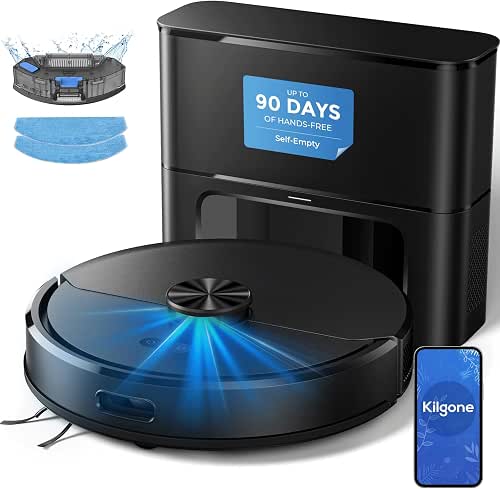 Kilgone Robot Vacuum and Mop Combo with Self Emptying Station,
