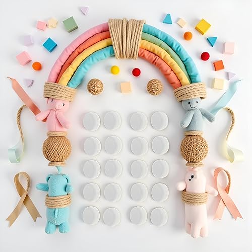 Miniatura 3 de Caja de sonajero blanco, 20 unidades, para sonajero de plástico, accesorios de sonajero y anillos de felpa (0.59 pulgadas)