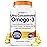 OmegaVia Ultra Concentrated Omega 3 Fish Oil Burpless, 60 Softgels, Triple Strength Omega 3 Fish Oil Supplements, 1135 mg Pure Omega3, No Fishy Burps, High EPA DHA DPA, IFOS 5-Star