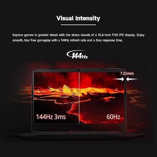 Miniatura 4 de Acer Nitro 5 - Laptop para juegos, pantalla IPS FHD de 15.6 pulgadas, 144 Hz, Intel Core i5-11400H, GeForce GTX 1650, Wi-Fi 6, Thunderbolt 4,