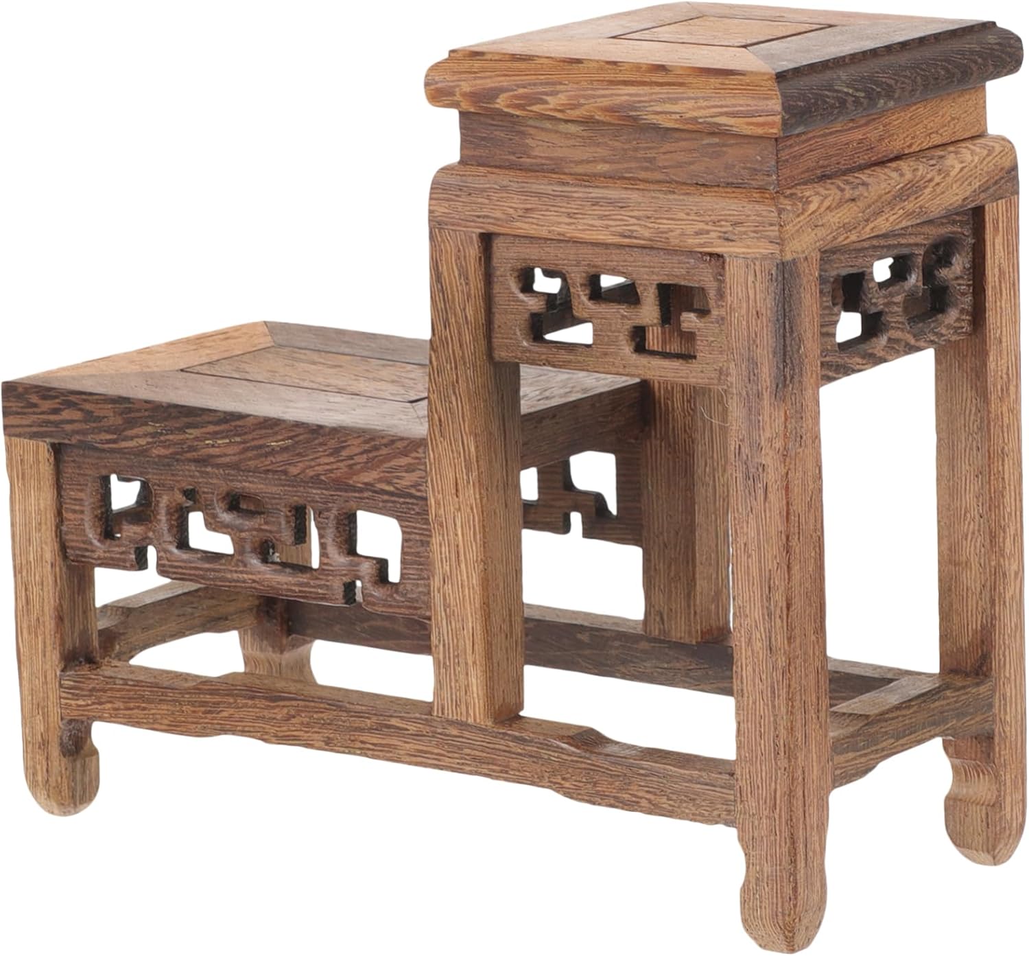 Mikikit Oriental Carved Wood Display Stand Base for...