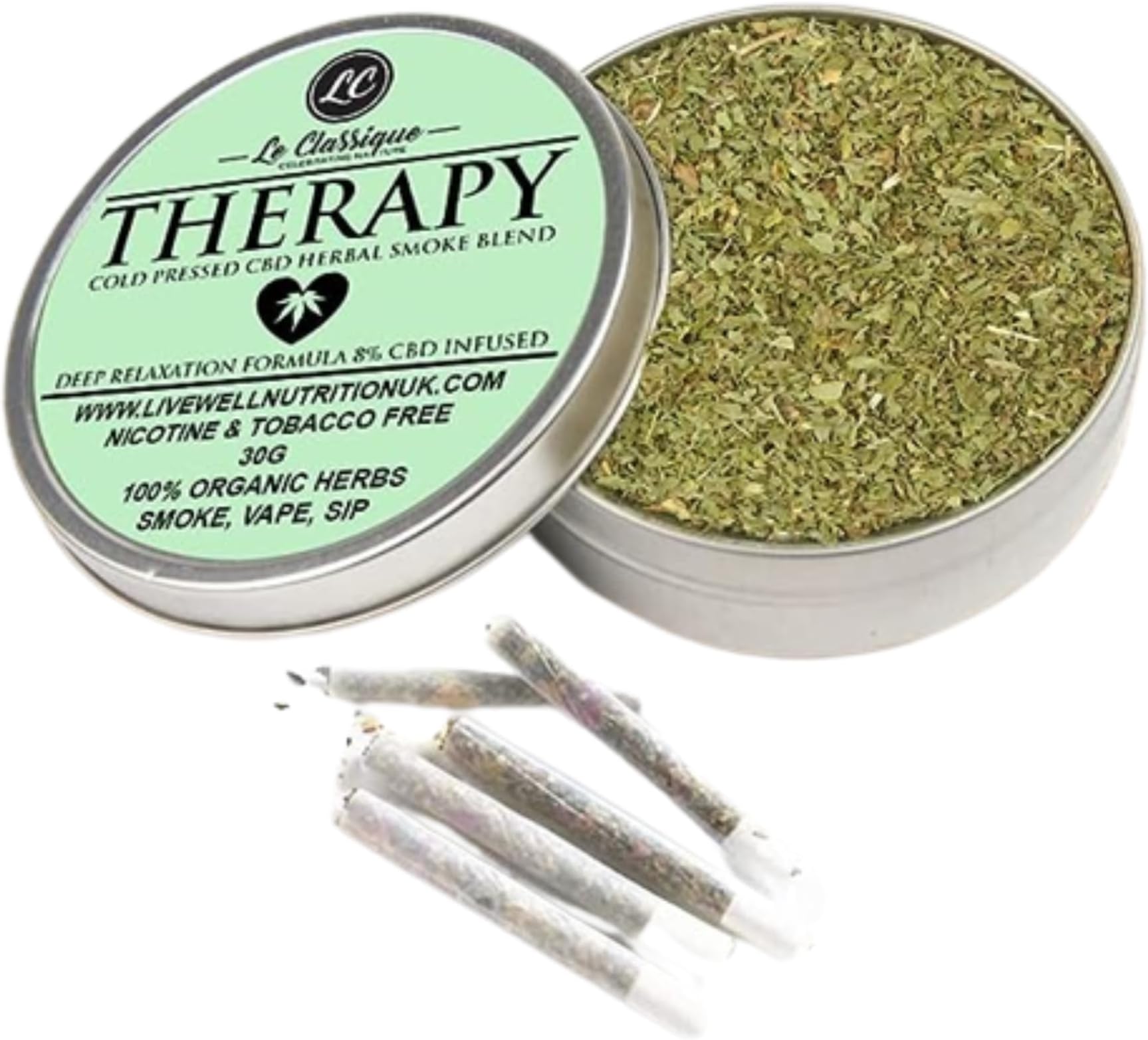 Le Classique Herbal Vaping Herb (Therapy Blend) Deep Relaxation Formula Nicotine & Tobacco Free Extra Special Blend, Vaped, or Delicious Tea 30g With Free Gift