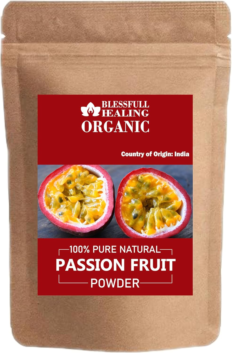 Blessfull Healing Organic Passion Fruit Powder 100% Pure Natural 300 Gram / 10.58 oz