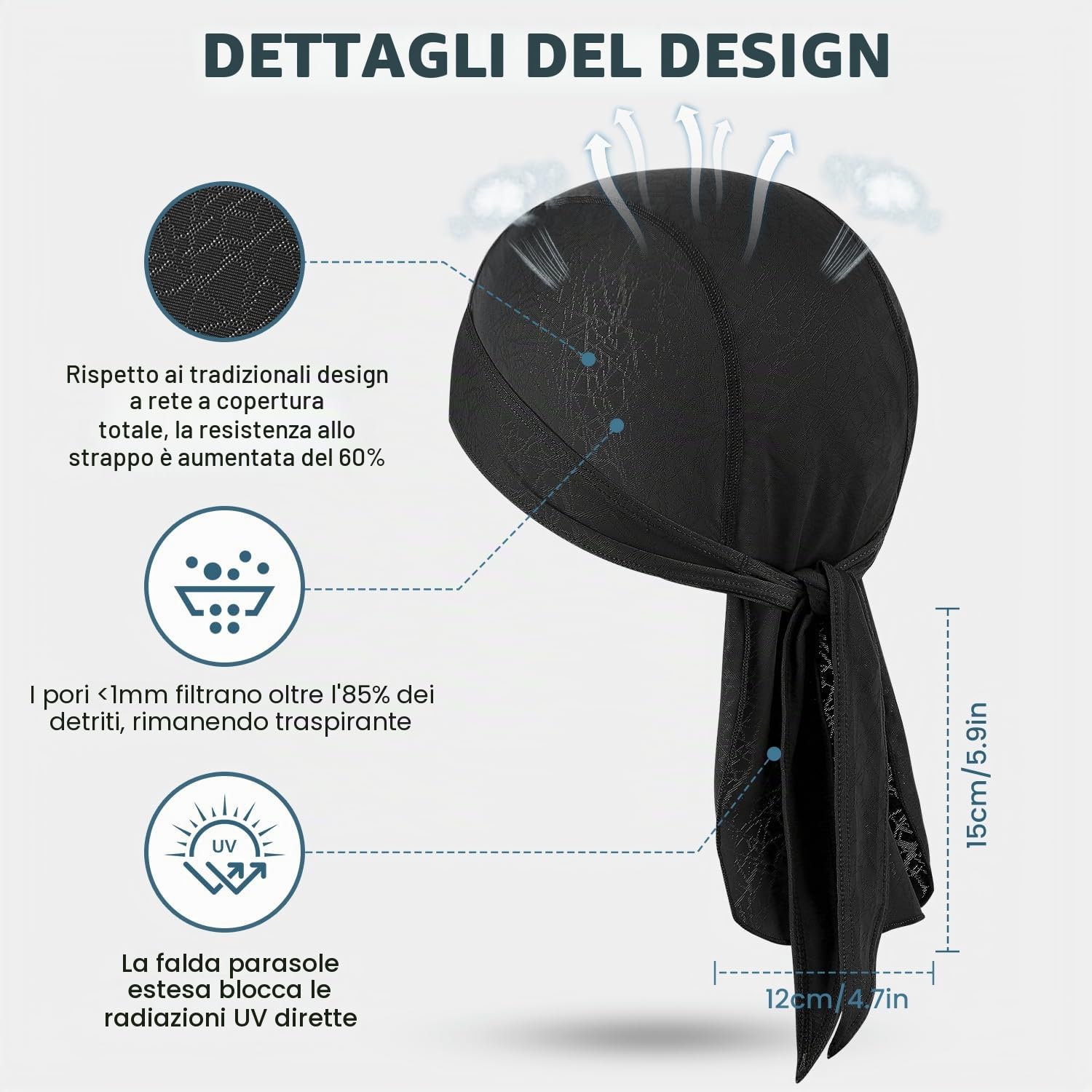 GXCROR Bandana Cap Foulard Sport Copricapo Copricapo Traspirante per Corsa, Ciclismo e All'aperto