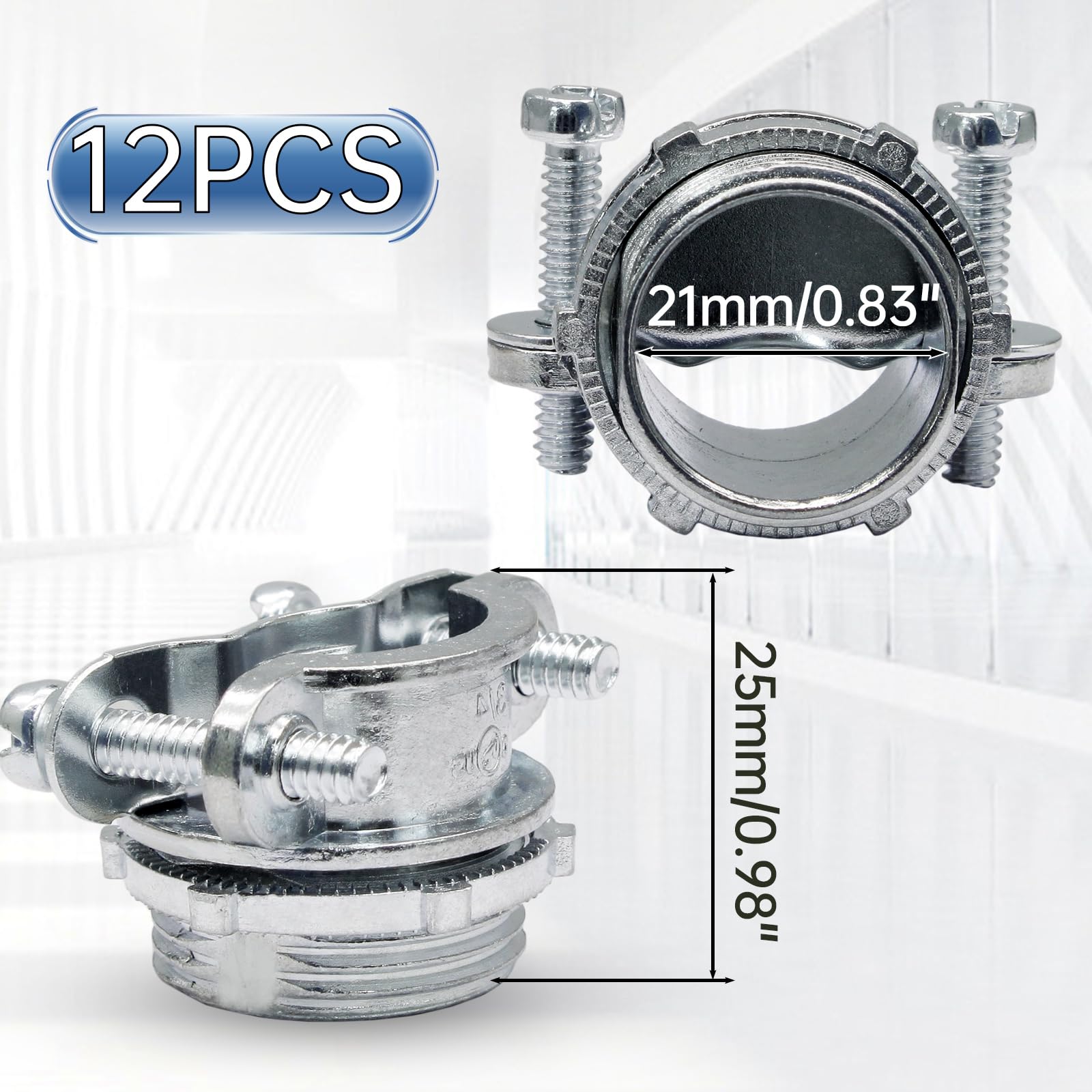 Bonsicoky 12 Pcs 3/4 Inch Clamp Type Cable Connectors — Amazon image 2