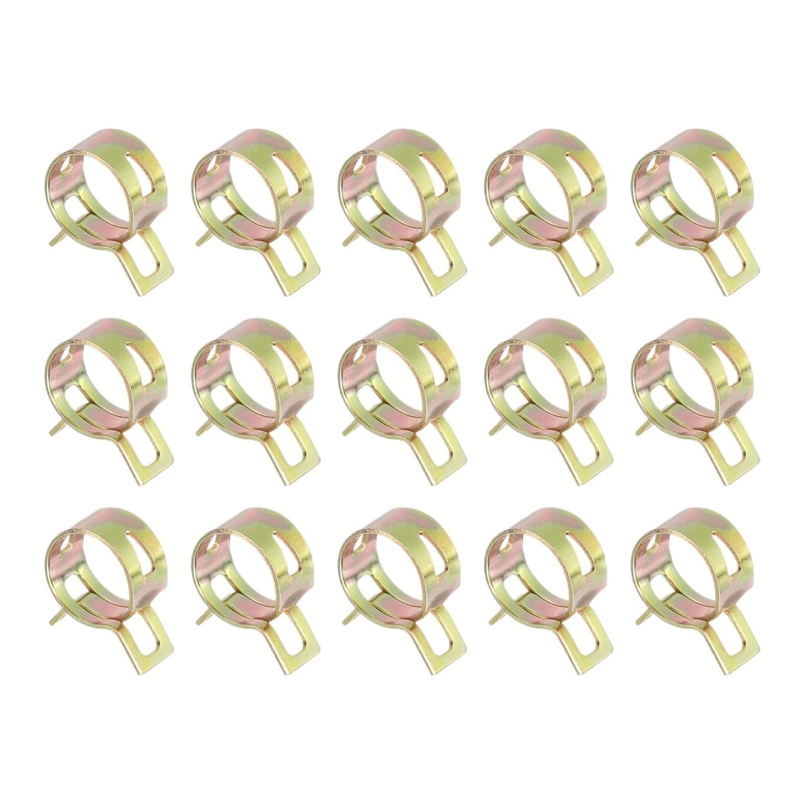 15 sztuk kolorowa cynkowa opaska sprężynowa zacisk węża 4-22mm regulowany silikonowy zacisk rury podciśnieniowej paliwa(20mm)
