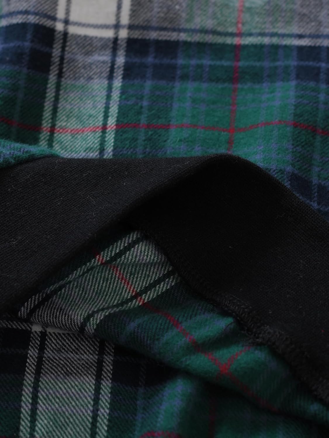 Women's Petite Flannel Jogger Pajama Set Long Sleeve Sleepwear