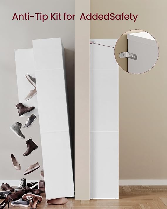 VASAGLE Tall Shoe Storage Cabinet, 10Tier, Holds Up to 50 Pairs of Shoes