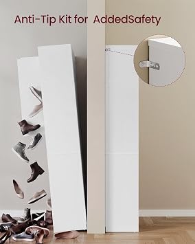 VASAGLE Tall Shoe Storage Cabinet, 10Tier, Holds Up to 50 Pairs of Shoes