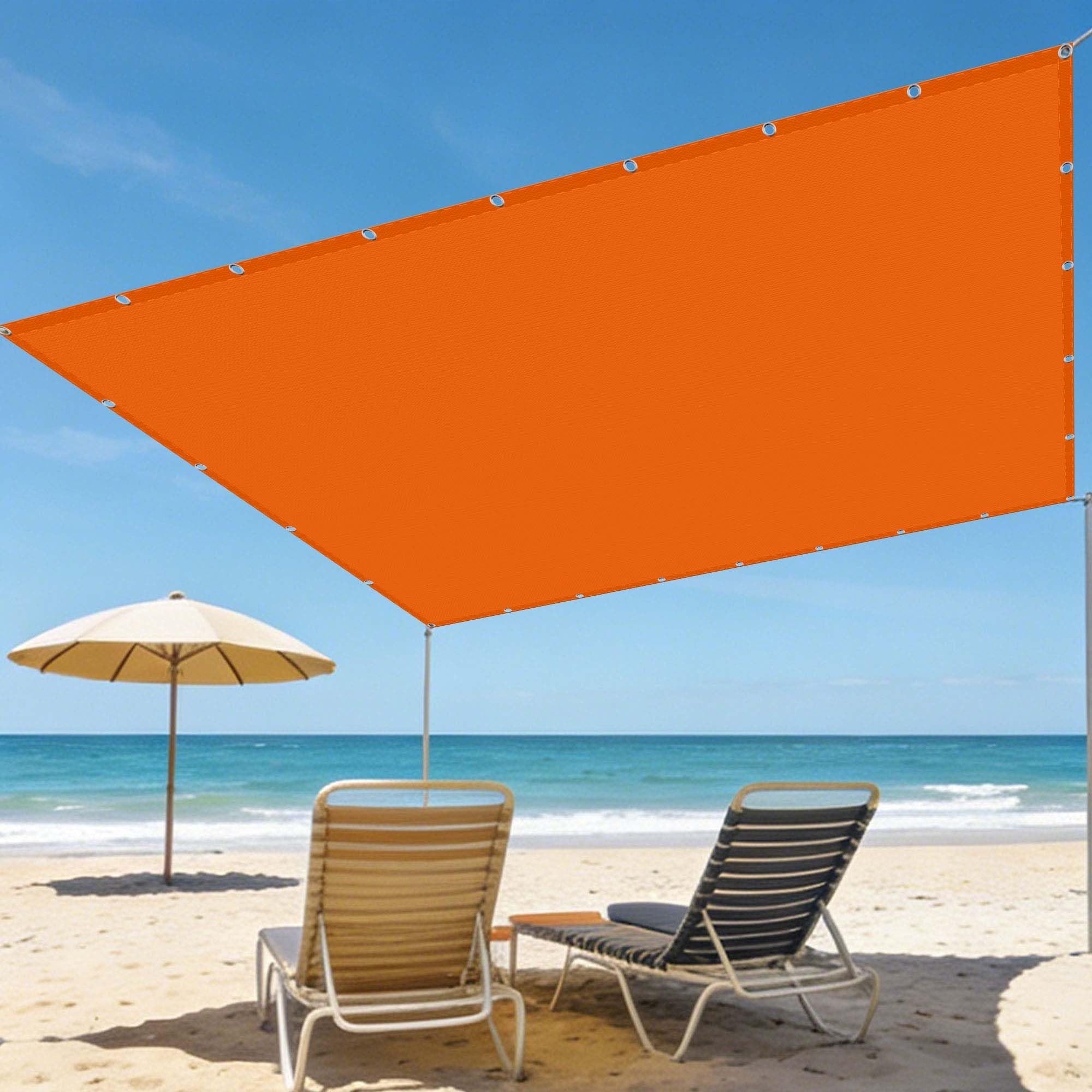 Toile imperméable voile d'ombrage orange haute résistance extérieure