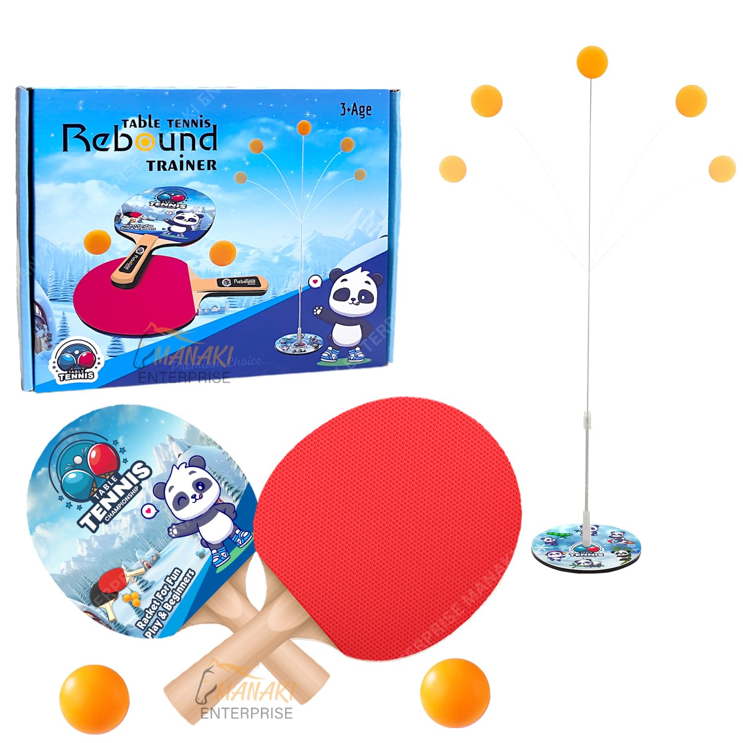 Table Tennis Trainer Indoor Outdoor Adults Teenagers Toys for | Rebound Rackets and Balls Base Training Practice Set | Games for Boys & Girls for 4 5 6 8 Years Old (Table Tennis(Pandaa)) (B0D6QZ16Y9) Amazon Price History, Amazon Price Tracker