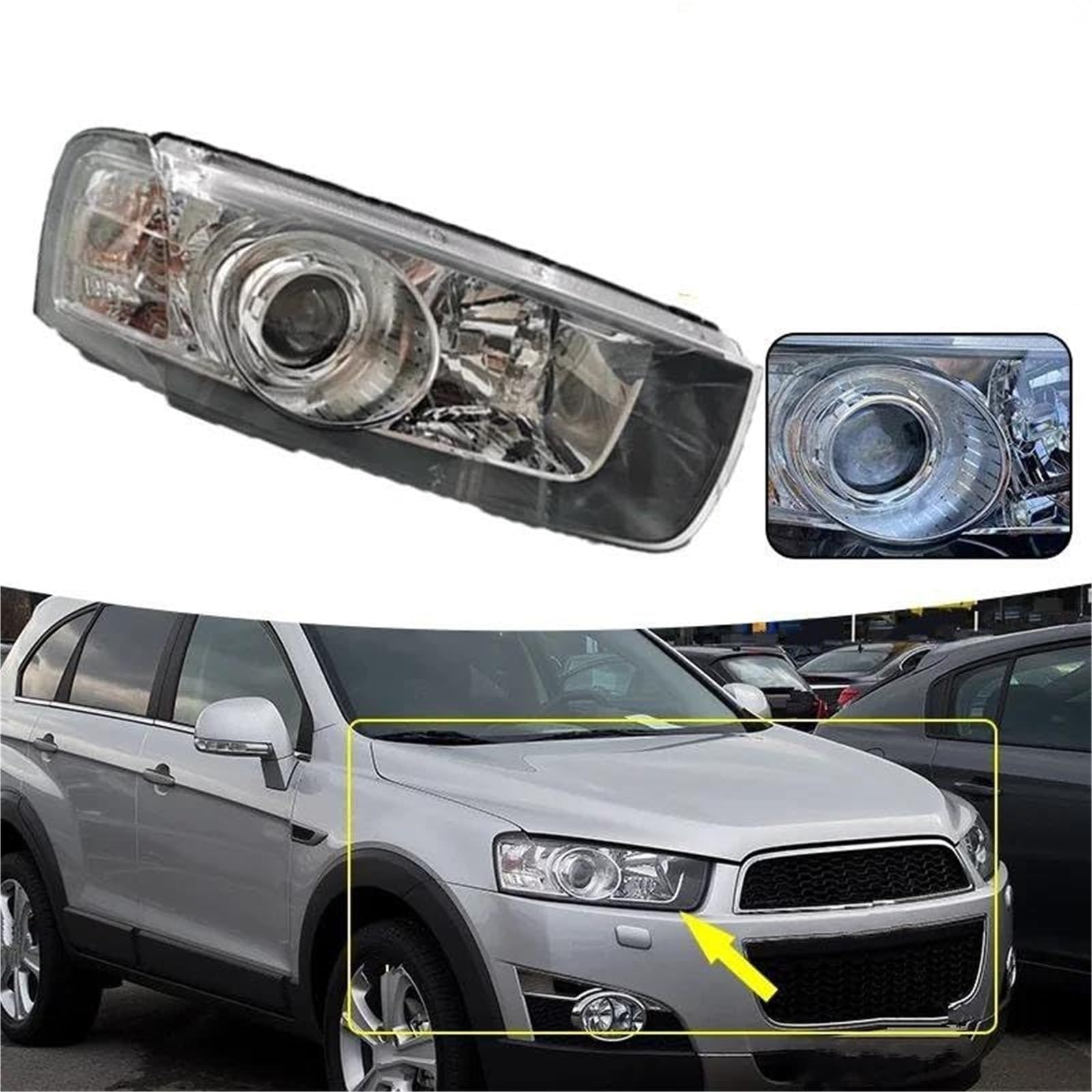 Fari anteriori​ Gruppo ottico anteriore con indicatori di direzione/stop Per Chevrolet Per Captiva 2011(Right Side)