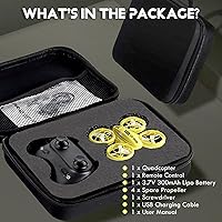 Vista 14 de Mini dron para principiantes, colorido dron LED RC, cuadricóptero RC con modo sin cabeza, 360 giros, retención de altitud, modo de 3 velocidades