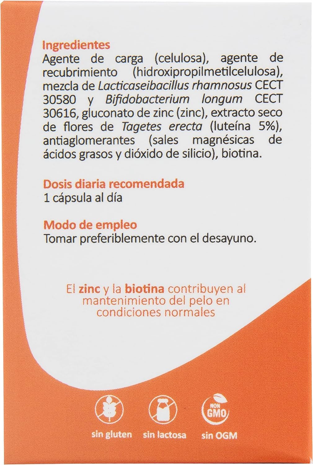 HAIR - Probiótico para la caída del Cabello [Avalado Clínicamente] con Zinc y Biotina para el Mantenimiento de un CABELLO Saludable | Fortalece y Reduce la Caída | 3 Envases de 30 Cápsulas