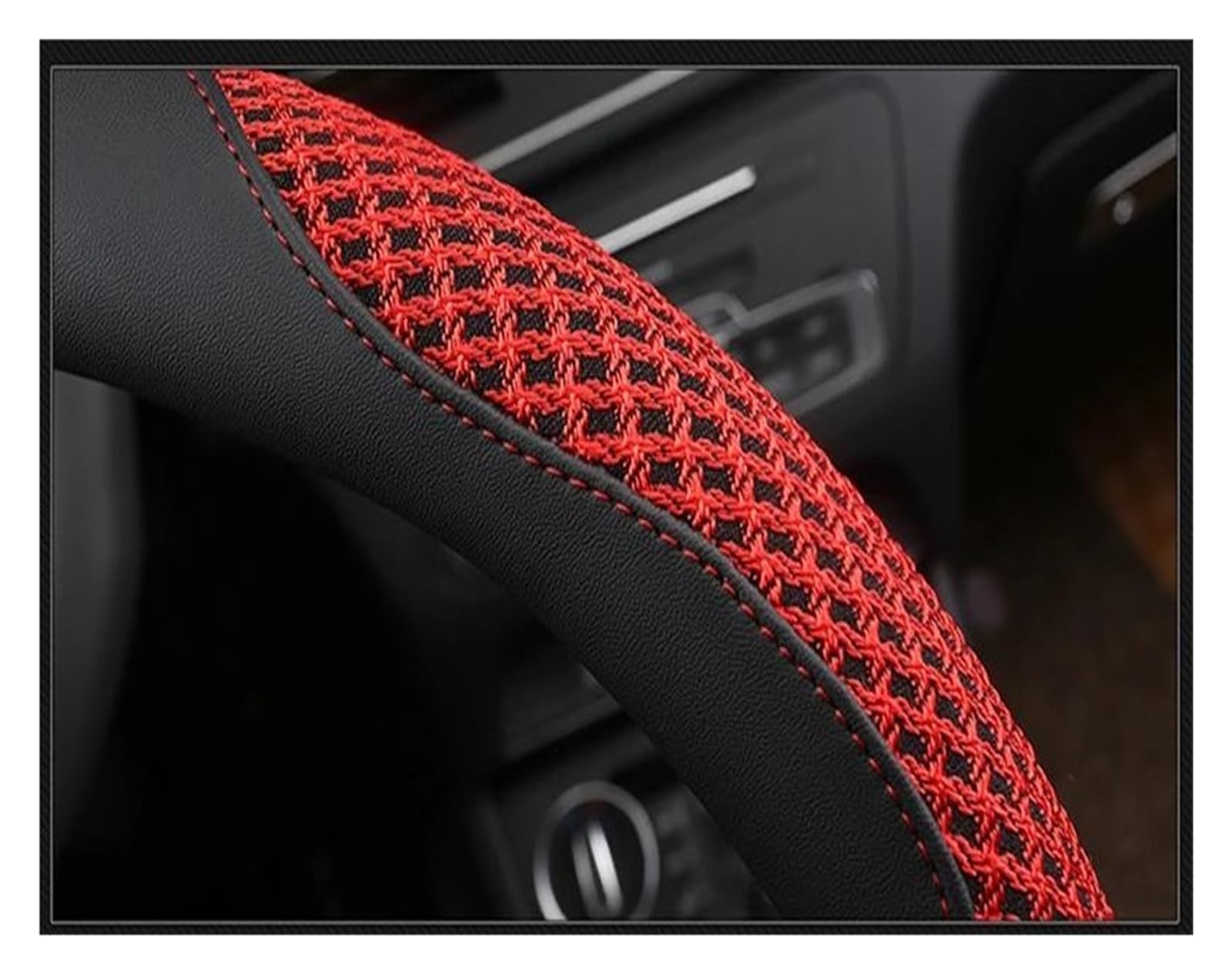 Couvre Volant Housse De Volant De Voiture en Cuir + Soie Glacée, 15 Pouces/38CM, pour Toyota pour Fortuner pour Yaris pour CHR Housse Protection Volant (Couleur : Beige)