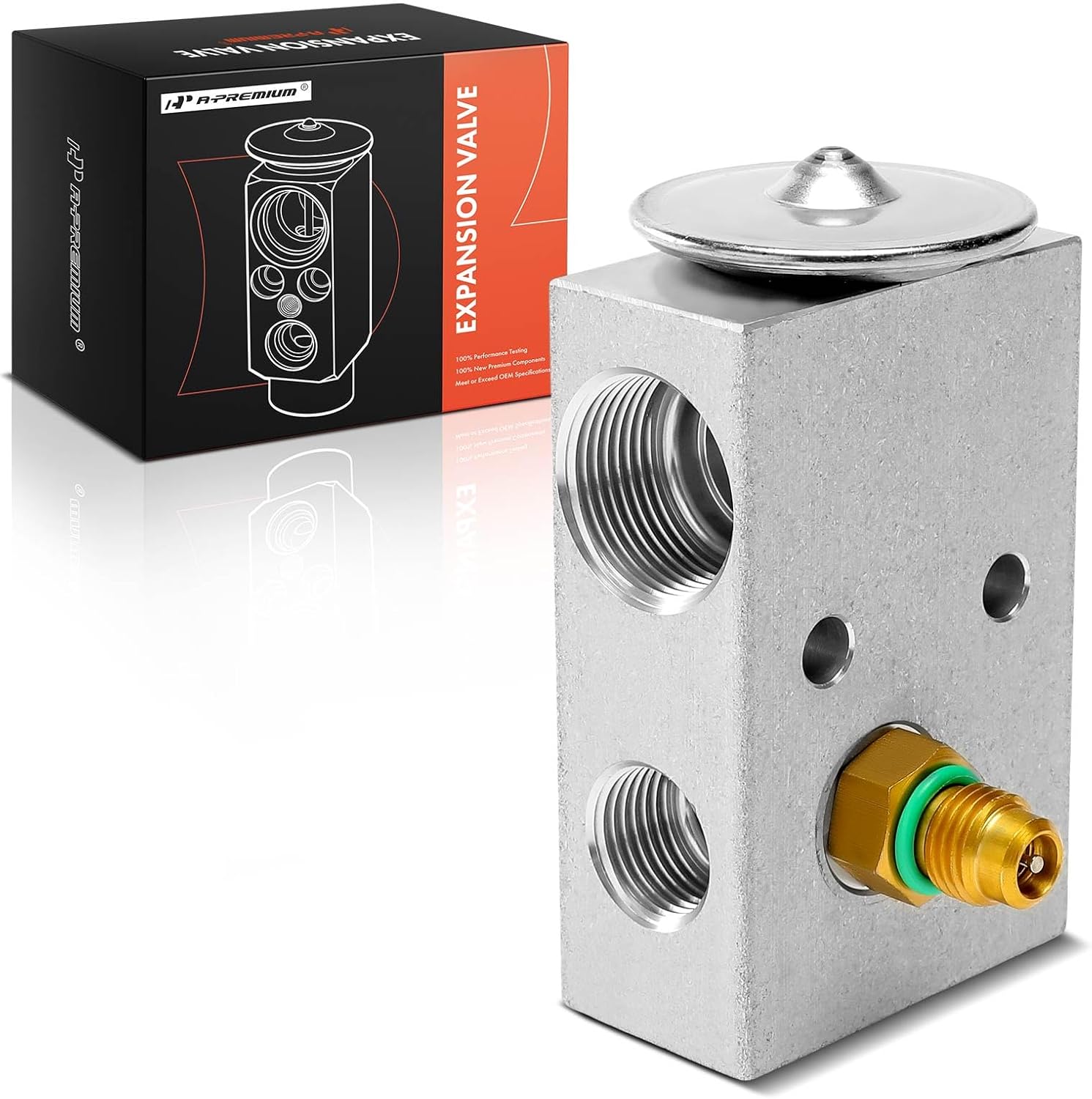 A-Premium AC Expansion Valve Compatible with Kenworth C500/C550/C540/K100E/K130/K150/T400/T450/T600A/T800/W900, with 1.5 Ton