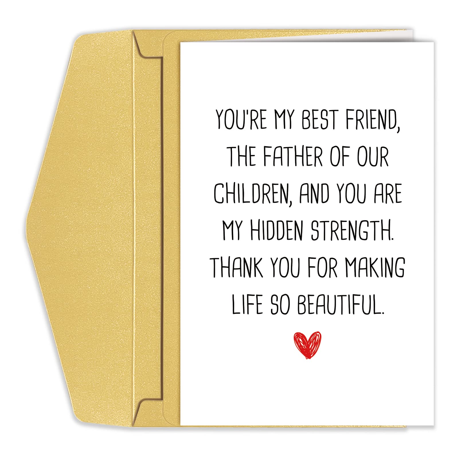 Goroar Sweet Fathers Day Card for Husband, Husband Birthday Card from Wife, Love Card for Him, Anniversary Card for Hubby