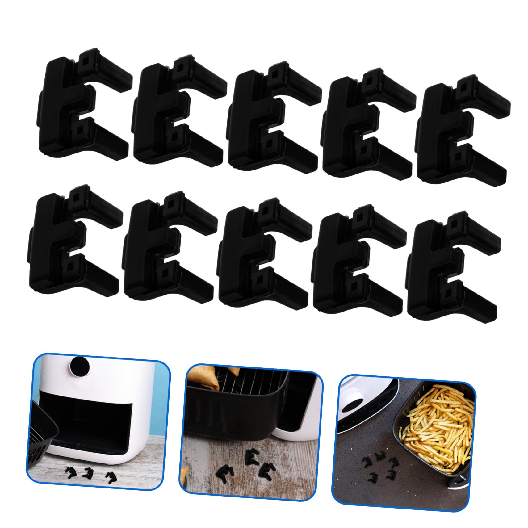 MAGICLULU 50 Pezzi Foglio di Protezione Angolare in Silicone Paraurti per Friggitrice Friggitrice Pan Protezione Angolare Sostituzione Friggitrici Ad Accessori Parti di