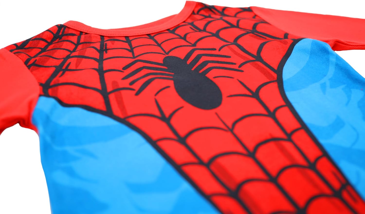 Marvel Spiderman Pajamas for Boys - Spidey Suit Printed Shirt and PJ Pants - Super Hero PJ Loungewear for Kids, Size 10 Red/Blue - Image 5