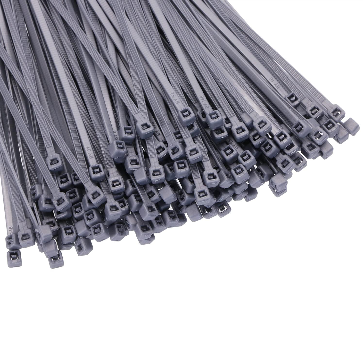 Mini Skater 4 Inch Multi-Color Multi-Purpose Nylon zip Ties (4 inch, 200pcs Gray)