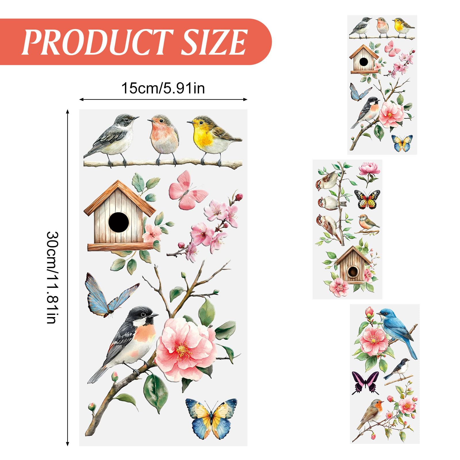 HICOHAND Bird Furniture Transfer Stickers - Image 2
