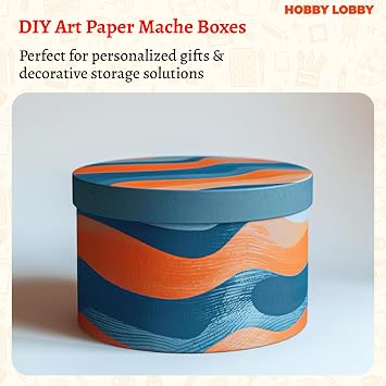 Hobby Lobby Short & Round Paper Mache Boxes with Lids, Set of 3 | Kraft Paper Round Nesting Gift Boxes, Durable Paper Mache Box for Versatile Storage