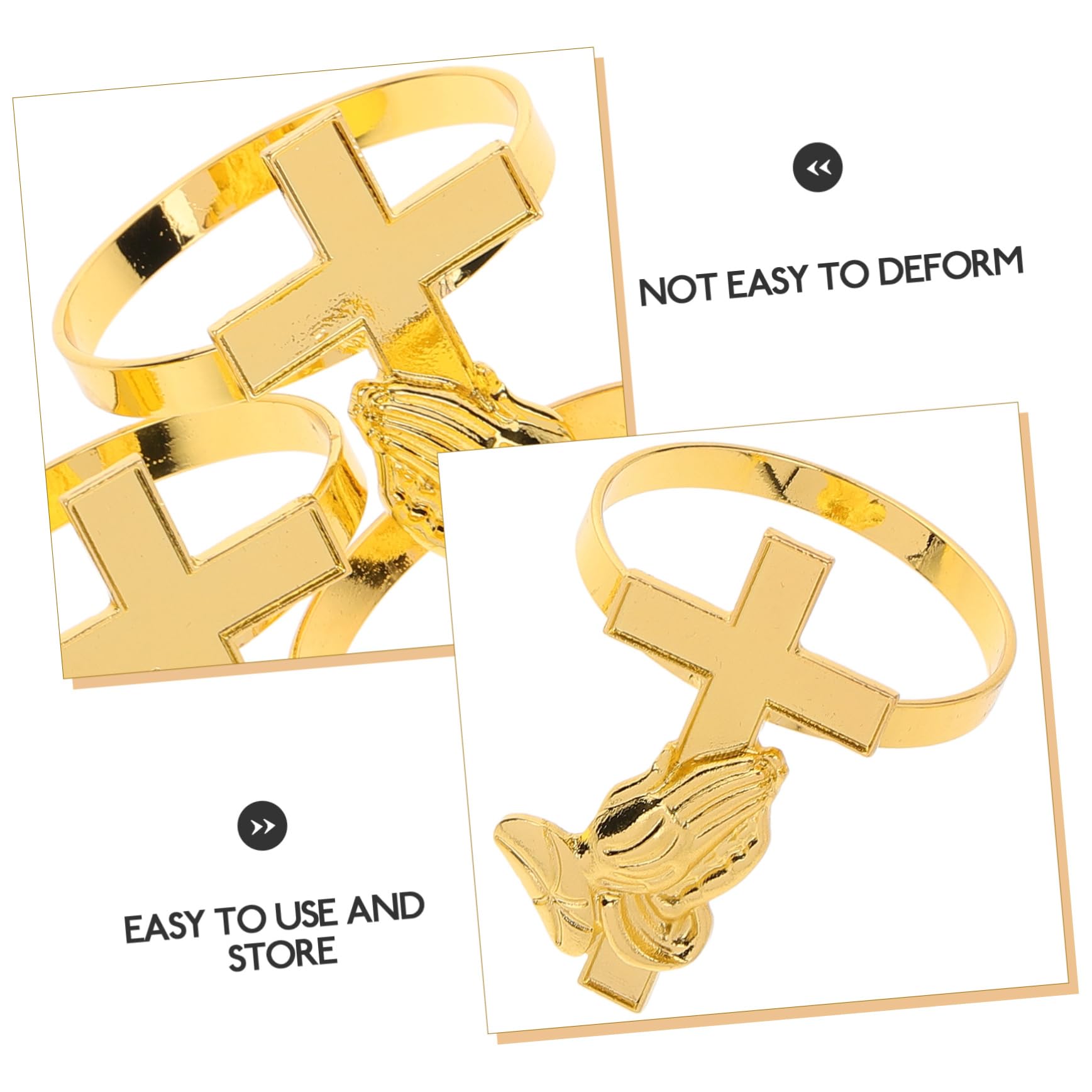 ABOOFAN 5 Set Portatovagliolo Da Comunione Rosa Elegante Tallone Caldo Portatovaglioli Anello Portatovagliolo Decorazioni Per La Tavola Decorazione Della Tavola Da Pranzo Golden 4 Pezzi*5