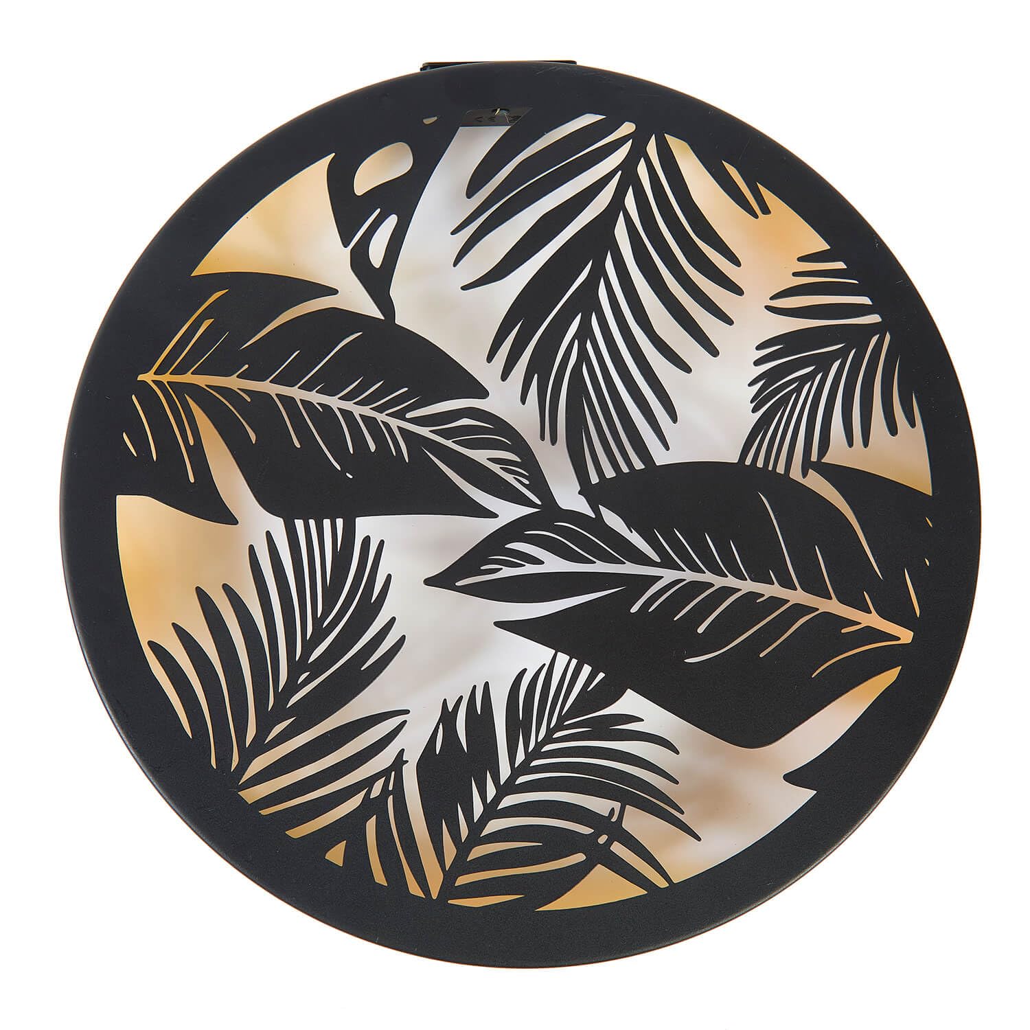 Coopers of Stortford - Solar Leaf Wall Art with 25 LED Lights - Tropical Metal Palm Leaf Outdoor Decoration for Patio or Balcony