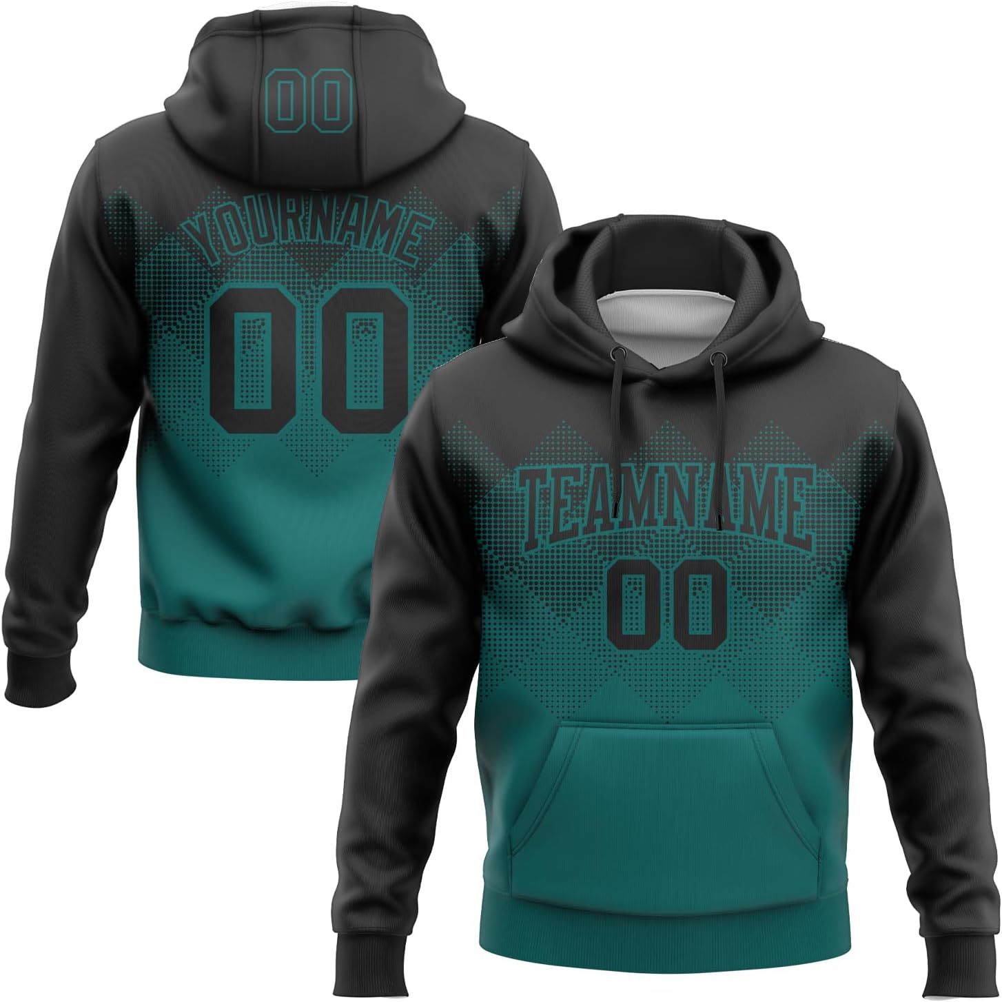 Custom Baseball Gradient Hoodie Stitched Personalized Pullover Hooded Sweatshirt Sports Team Jerseys for Adult Youth