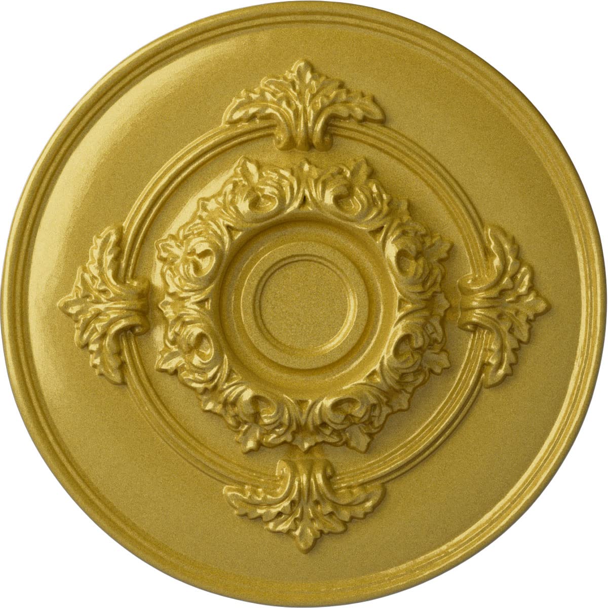 Médaillon de plafond Monique en cuivre antique doré riche Ekena Menuiseries CM13MOACS