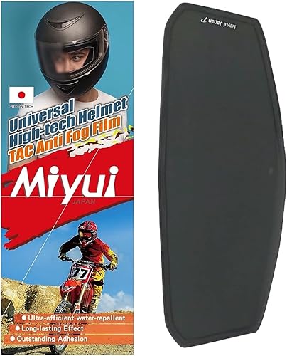 Shield Protector Universal para Casco de Motocicleta Película Anti-Vaho, Inserto de Lente de Visera Polarizada Gris Resistente a la Niebla 3.83" x