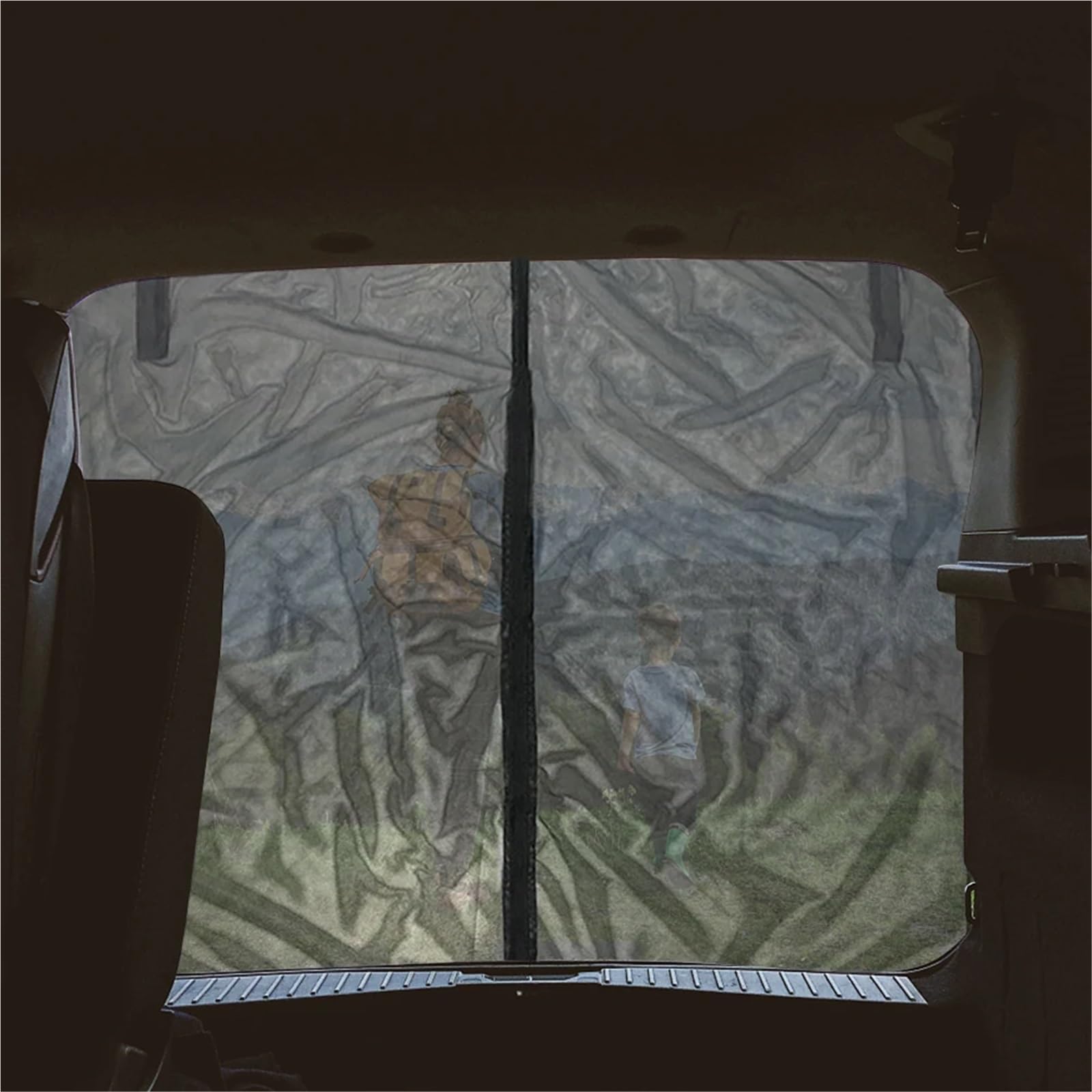 Rideau Voiture,Rideau Van Aménagé Rideaux De Confidentialité for Porte Coffre, Protection UV, Pare-Soleil for Voyage, Camping en Plein Air(168 * 148cm)