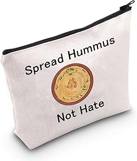 MNIGIU Hummus Lover Gift Spread Hummus Not Hate Cosmetic Bag Veganism Gift Funny Hummus Bag Vegan Gift