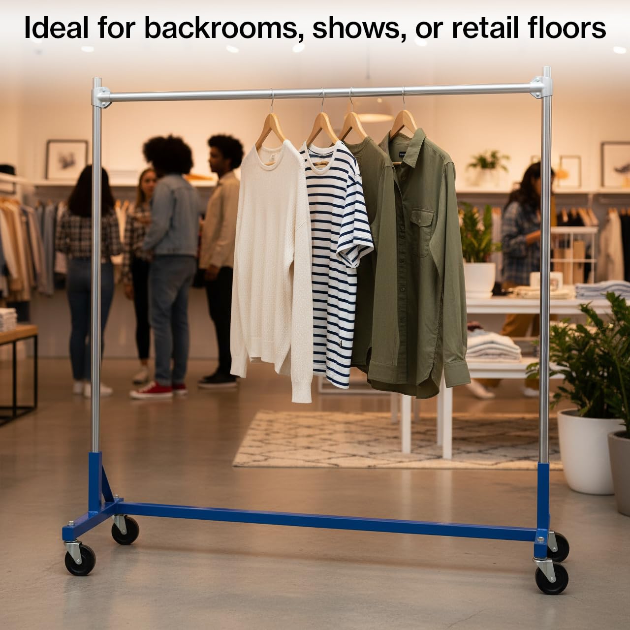 Snapklik.com : SSWBasics Super Heavy-Duty Single-Rail Clothing Rack