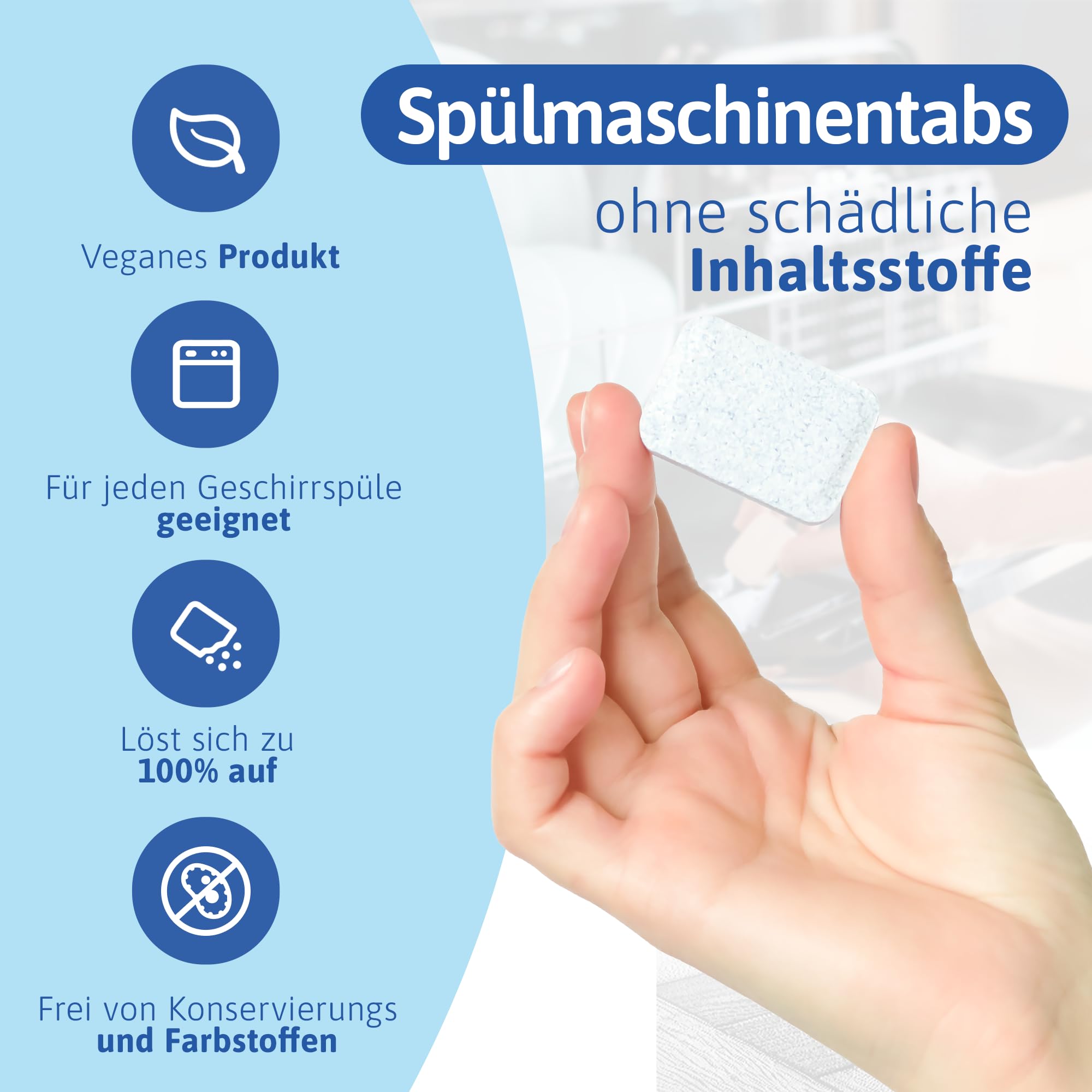 Natulim 6in1 Öko Spülmaschinentabs Geschirrspültabs ohne Plastik mit starker Reinigungskraft, Spültabs mit Entkalkung, Glanz & Glasschutz, Extra-Trockeneffekt – 4er-Pack – 30 Stück