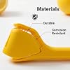 Exprimidor de limón manual, prensa de limón con máxima extracción de jugo, exprimidor de cítricos manual sin esfuerzo con colador integrado, para limón, lima, frutas, naranja y cítricos, color amarillo 7